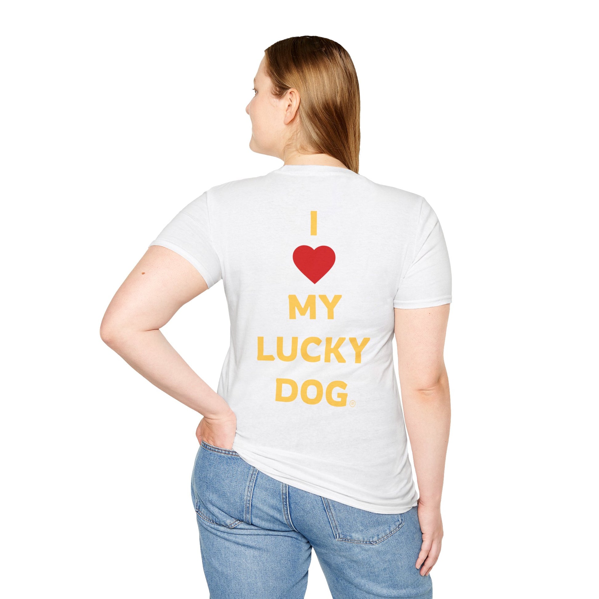 I Love My Lucky Dog Unisex Oversized Boxy Tee