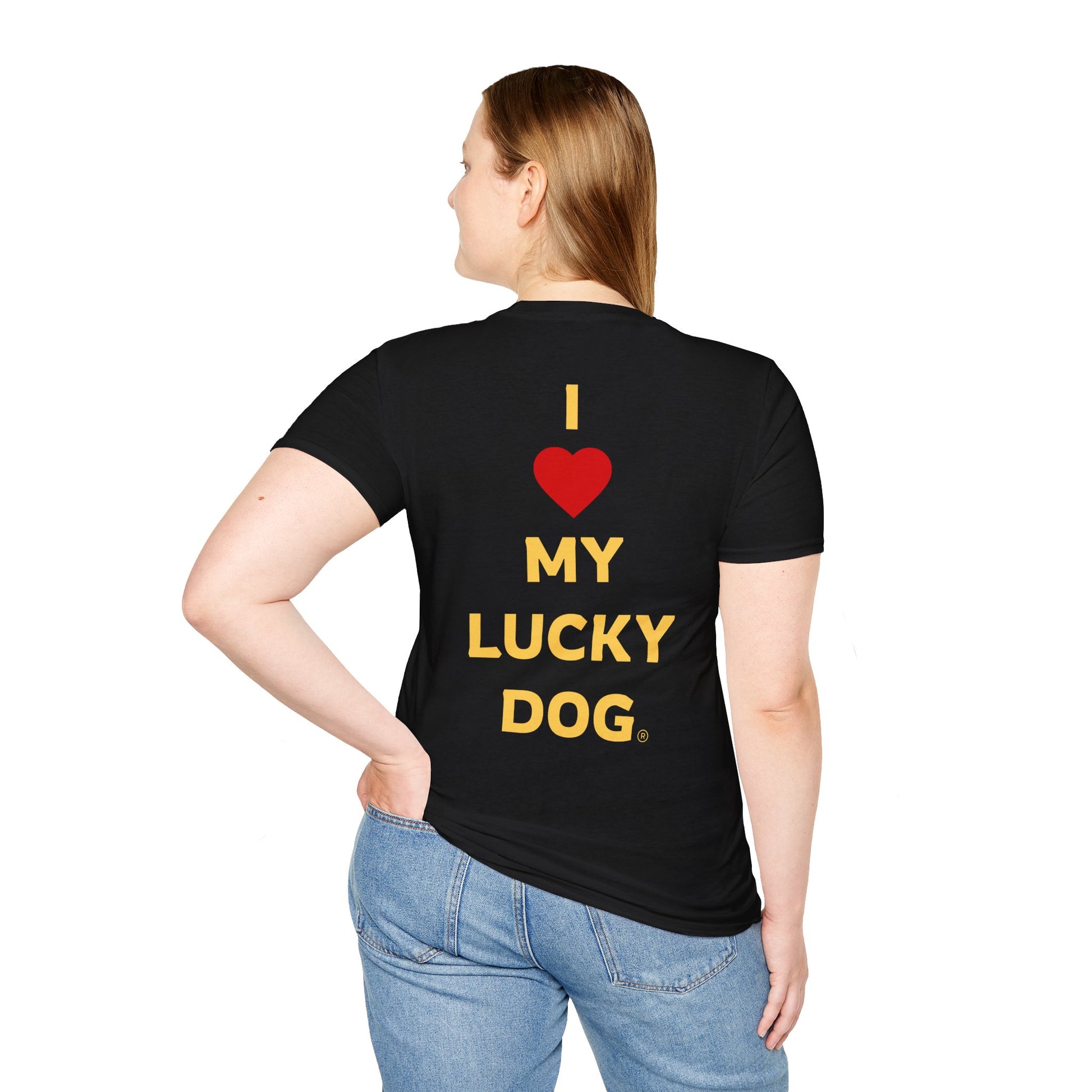 I Love My Lucky Dog Unisex Oversized Boxy Tee