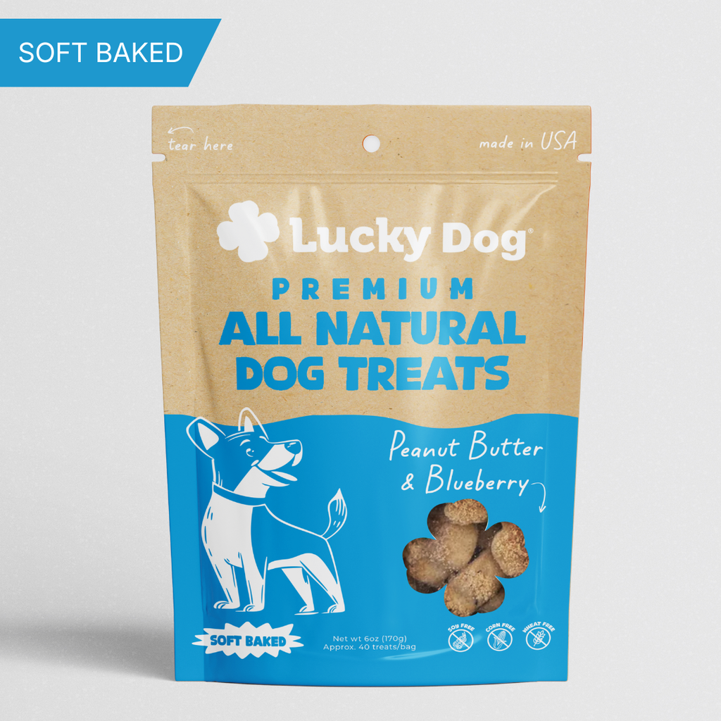 Lucky Dog® Soft Baked Peanut Butter & Blueberry Dog Treats (3-Pack Bundle)