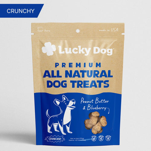 Lucky Dog® Crunchy Peanut Butter & Blueberry Dog Treats (3-Pack Bundle)