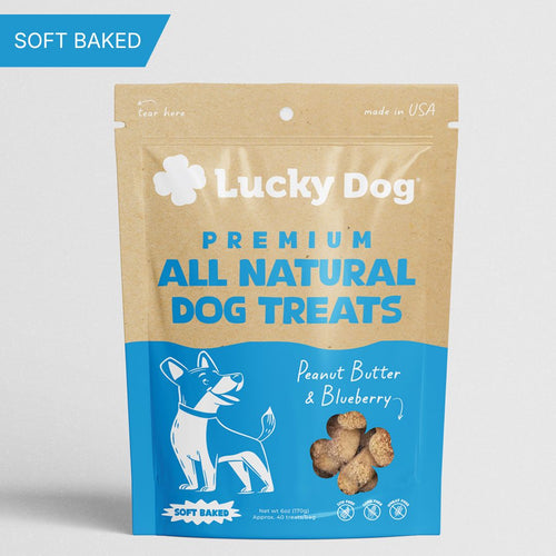 Lucky Dog® Soft Baked Peanut Butter & Blueberry Dog Treats (3-Pack Bundle)