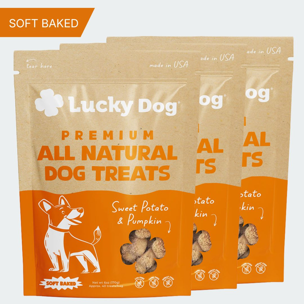 Lucky Dog® Soft Baked Sweet Potato & Pumpkin Dog Treats (3-Pack Bundle)