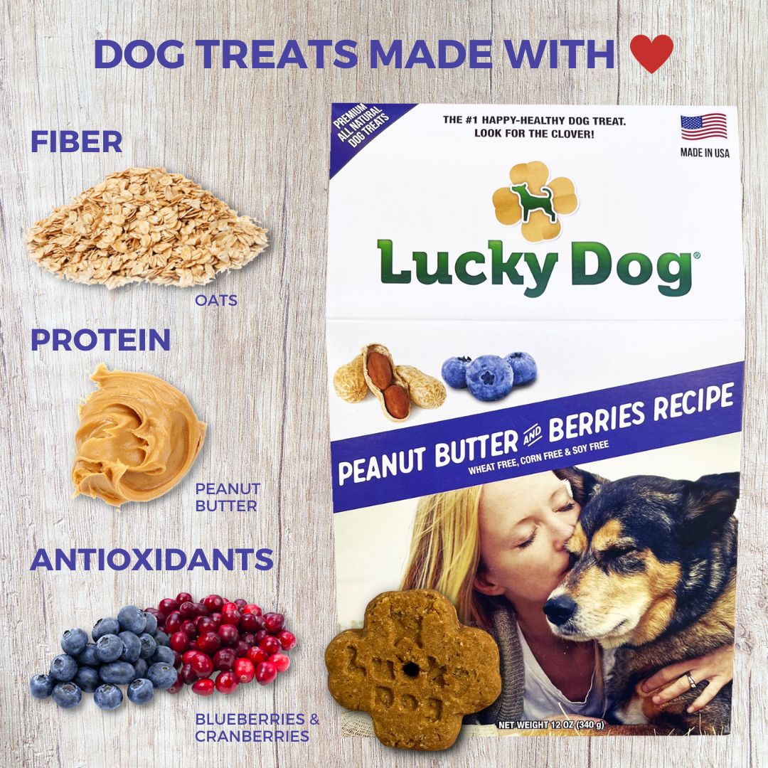 Lucky Dog® Grain-Free Peanut Butter & Berry Dog Treats (3-Pack Bundle)