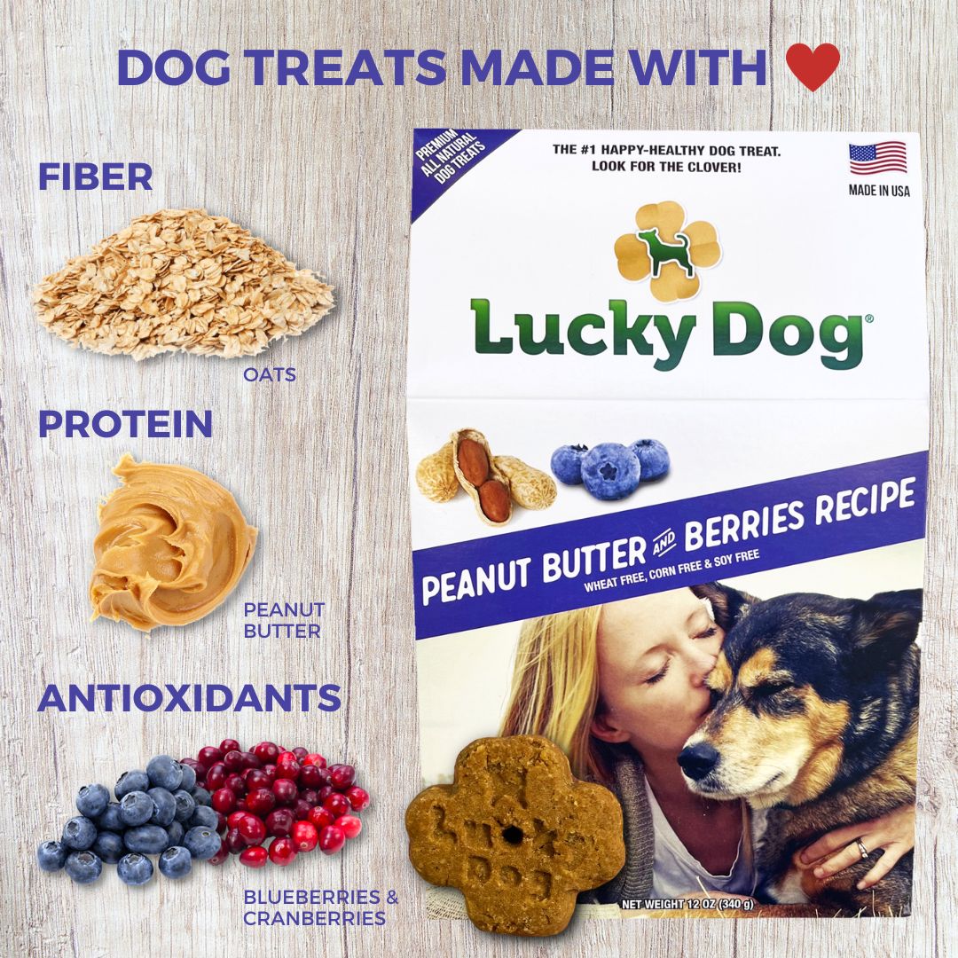 Lucky Dog® GrainFree Peanut Butter & Berry Dog Treats (3Pack Bundle