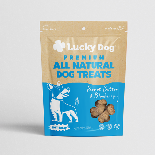 Lucky Dog® Soft Baked Peanut Butter & Blueberry Dog Treats (3-Pack Bundle)
