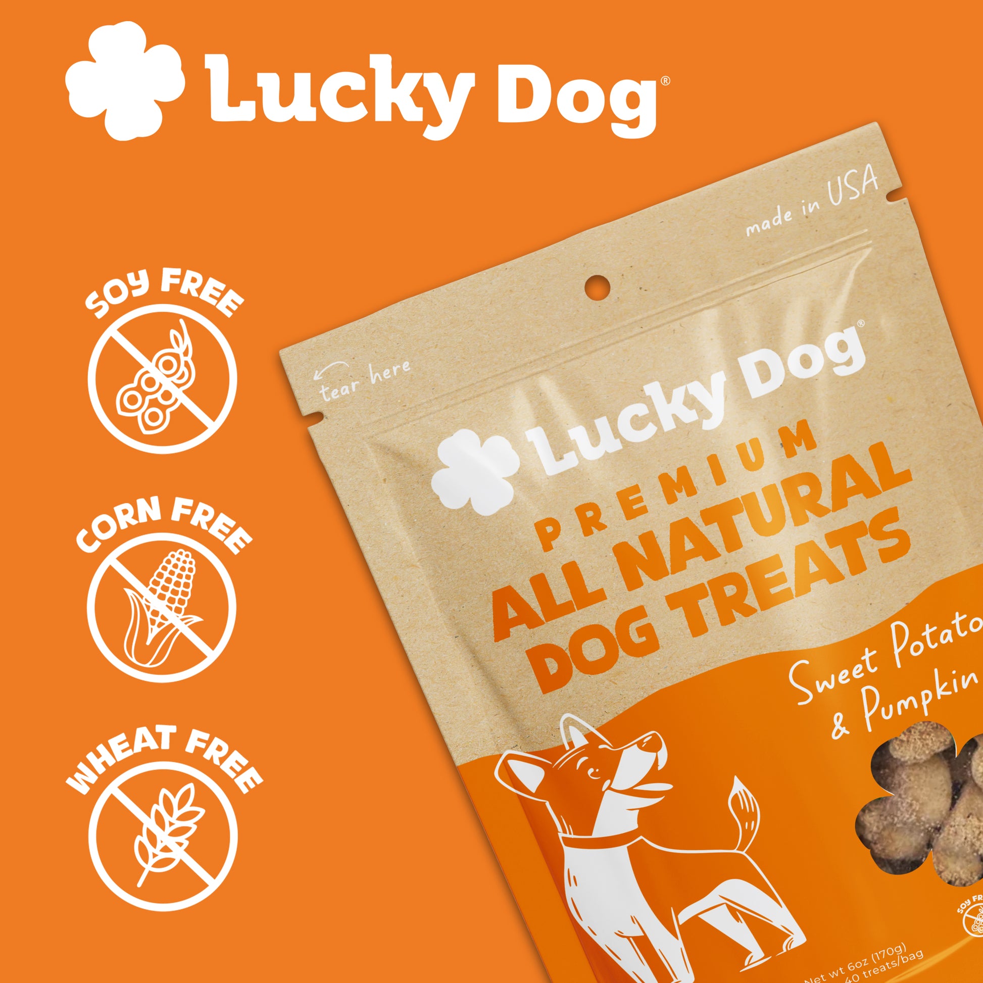 Lucky Dog® Soft Baked Sweet Potato & Pumpkin Dog Treats (3-Pack Bundle)