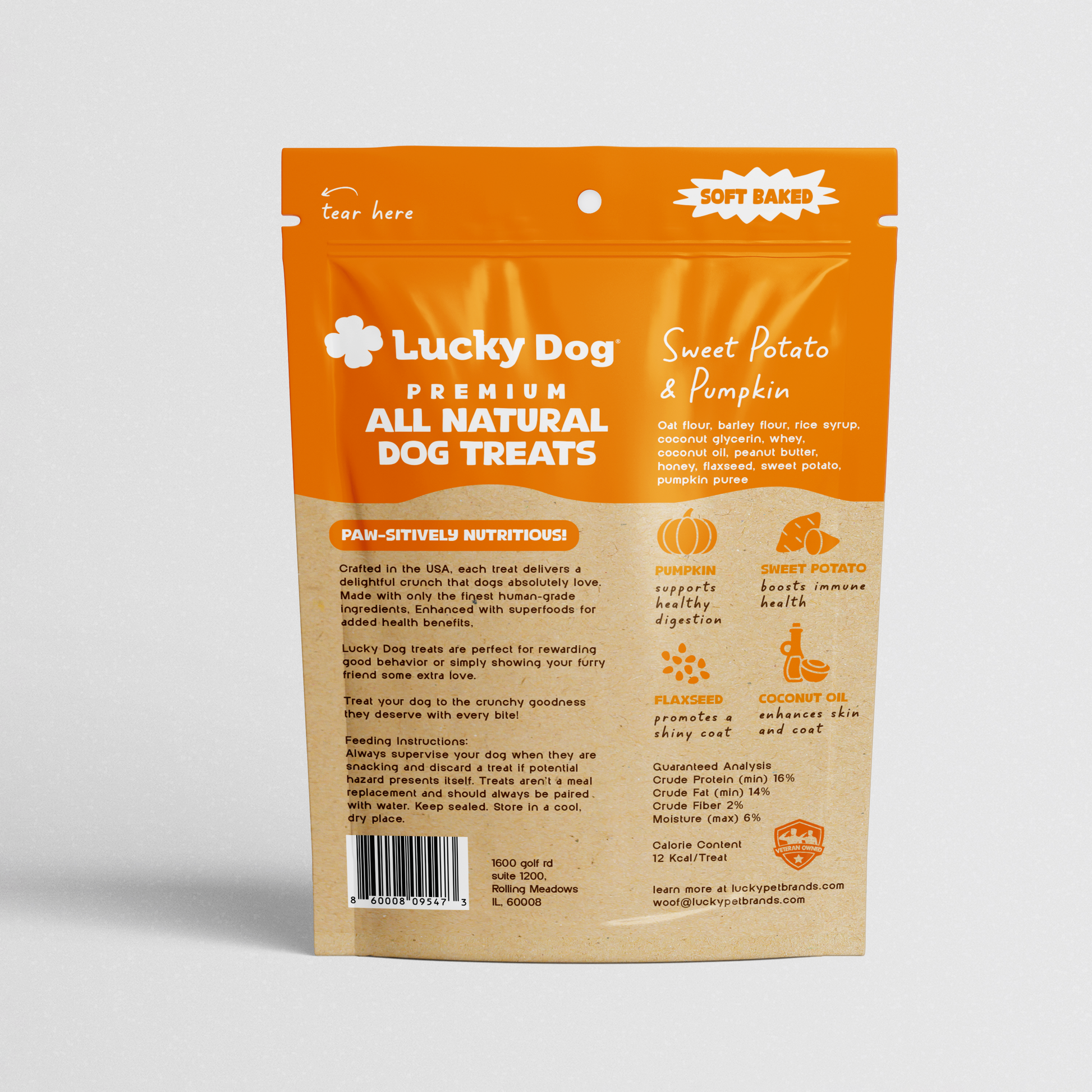 Lucky Dog® Soft Baked Sweet Potato & Pumpkin Dog Treats (3-Pack Bundle)