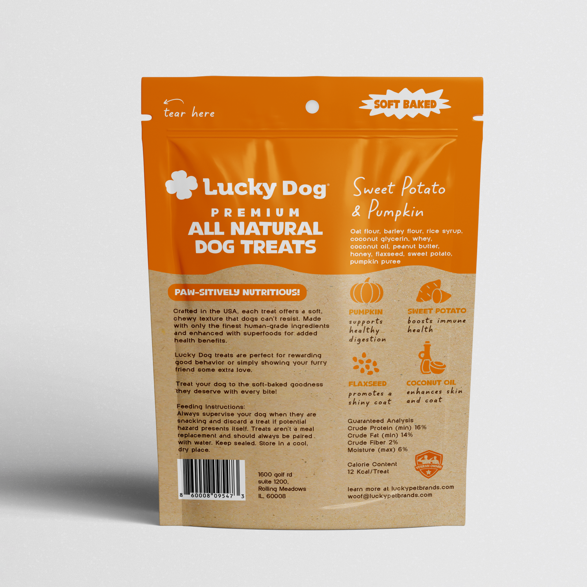 Lucky Dog® Soft Baked Sweet Potato & Pumpkin Dog Treats (3-Pack Bundle)